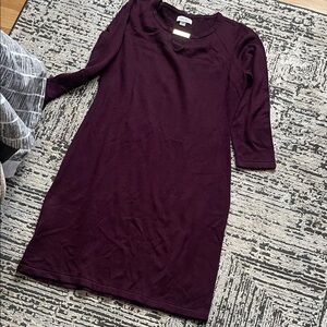 Calvin Klein Women's Long Sleeve Dress - Dark Purple